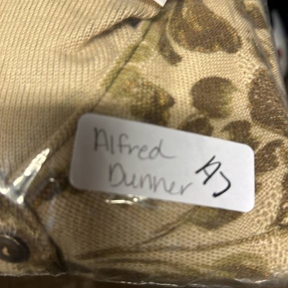 ALFRED DUNNER beaded womans floral boho chic cardigan coastal grandma artsy M - Picture 10 of 10